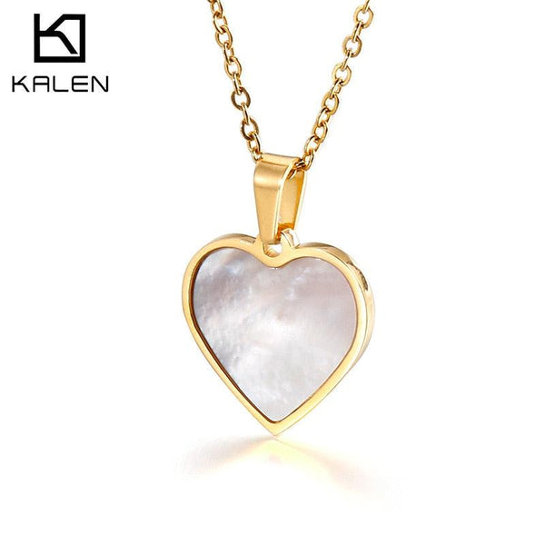 Kalen Big Love Pendant Stainless Steel Cute Ladies Engagement Gifts Necklace Jewelry.