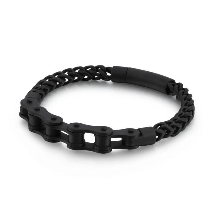 Kalen Biker 10mm Franco Bicycle Chain Stainless Steel Bracelet for Men - kalen