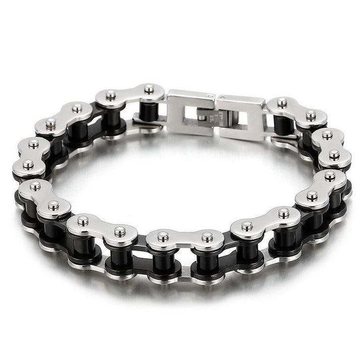 Kalen Biker 11mm Brushed Bicycle Chain Bracelet for Men - kalen