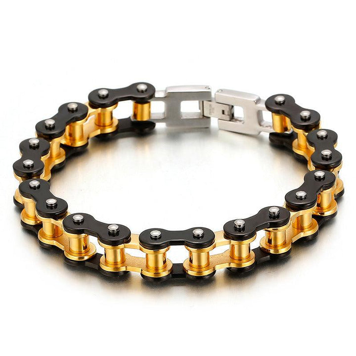 Kalen Biker 11mm Brushed Bicycle Chain Bracelet for Men - kalen