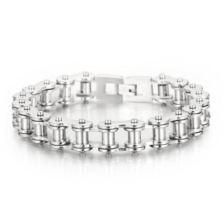 Kalen Biker 11mm Brushed Bicycle Chain Bracelet for Men - kalen