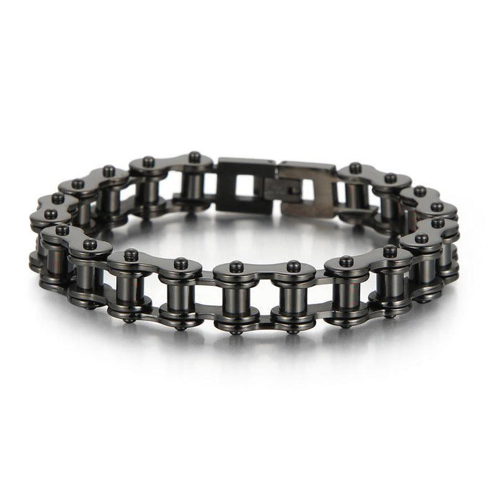 Kalen Biker 11mm Brushed Bicycle Chain Bracelet for Men - kalen