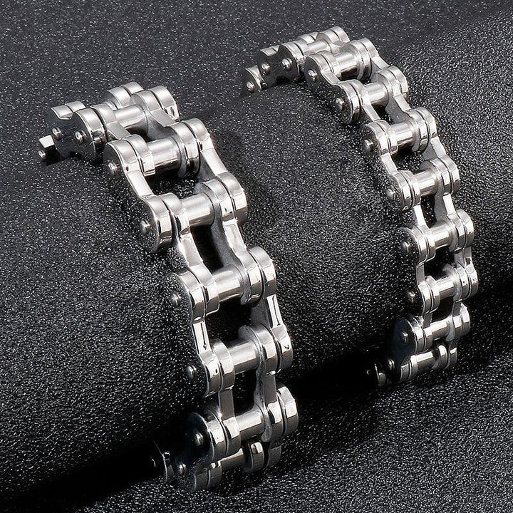 Kalen Biker 13/18mm Stainless Steel Bicycle Chain Bracelet for Men - kalen