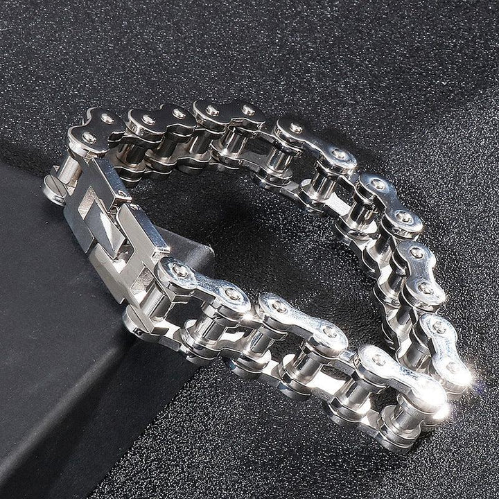 Kalen Biker 13/18mm Stainless Steel Bicycle Chain Bracelet for Men - kalen