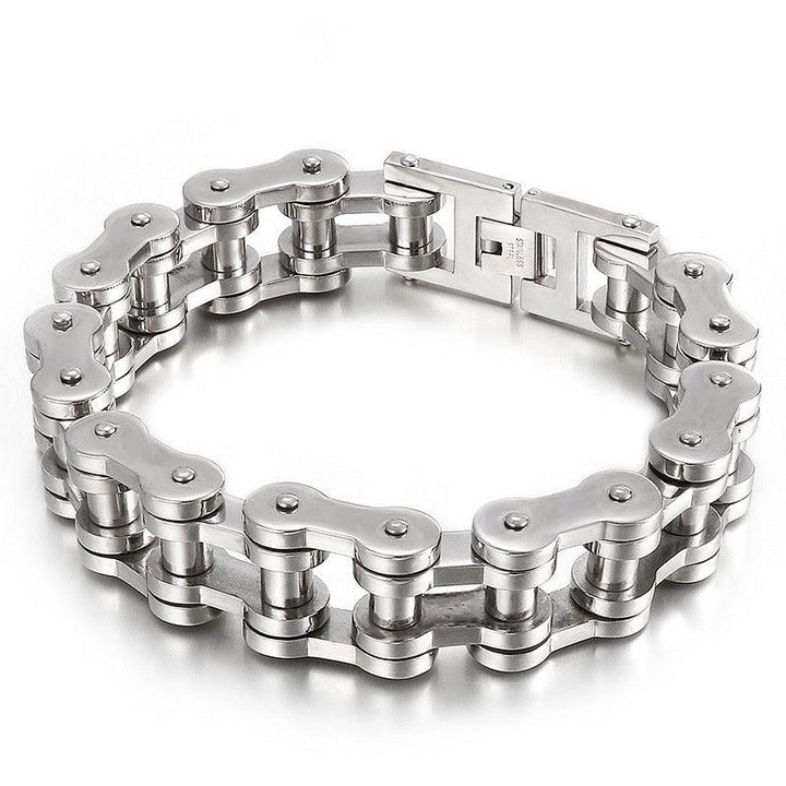 Kalen Biker 13/18mm Stainless Steel Bicycle Chain Bracelet for Men - kalen