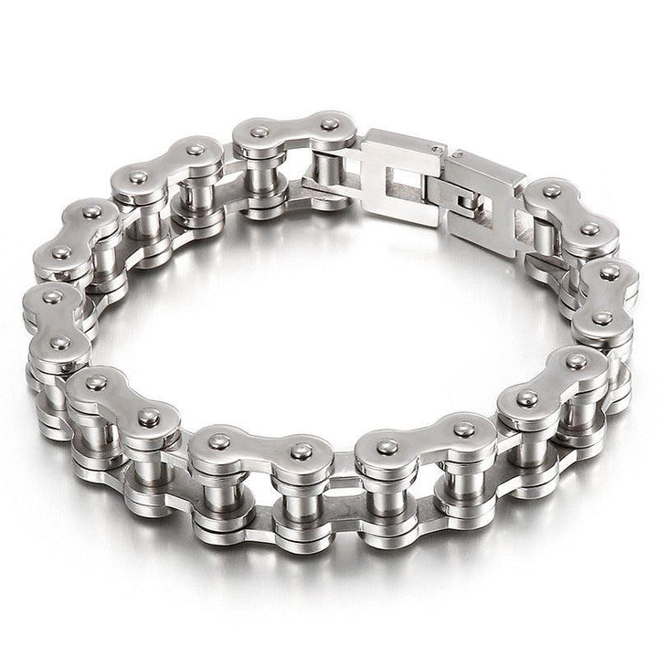 Kalen Biker 13/18mm Stainless Steel Bicycle Chain Bracelet for Men - kalen