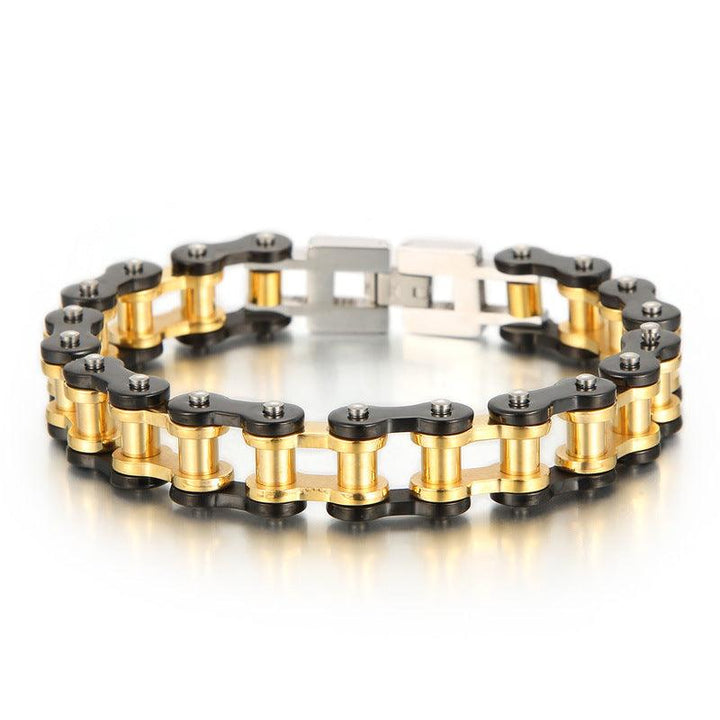 Kalen Biker 13mm Bicycle Chain Stainless Steel Bracelet for Men - kalen