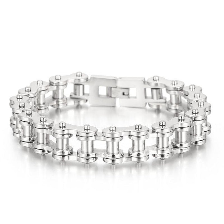 Kalen Biker 13mm Bicycle Chain Stainless Steel Bracelet for Men - kalen