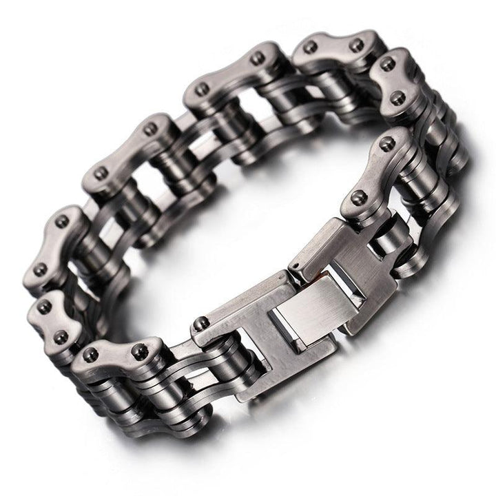 Kalen Biker 16mm Bicycle Chain Stainless Steel Bracelet for Men - kalen