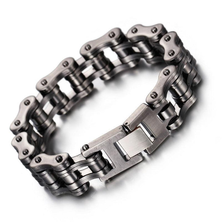 Kalen Biker 16mm Bicycle Chain Stainless Steel Bracelet for Men - kalen