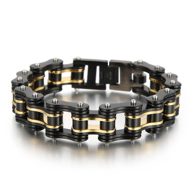 Kalen Biker 16mm Bicycle Chain Stainless Steel Colorful ROller Bracelet for Men - kalen