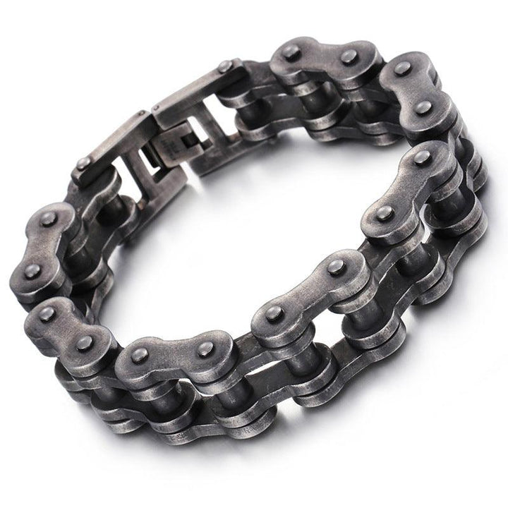 Kalen Biker 22mm Brushed Bicycle Chain Bracelet for Men - kalen