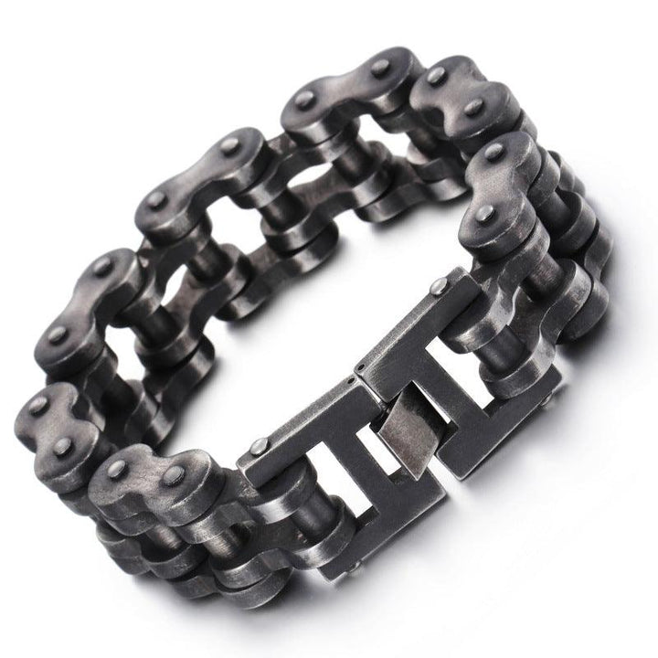 Kalen Biker 22mm Brushed Bicycle Chain Bracelet for Men - kalen