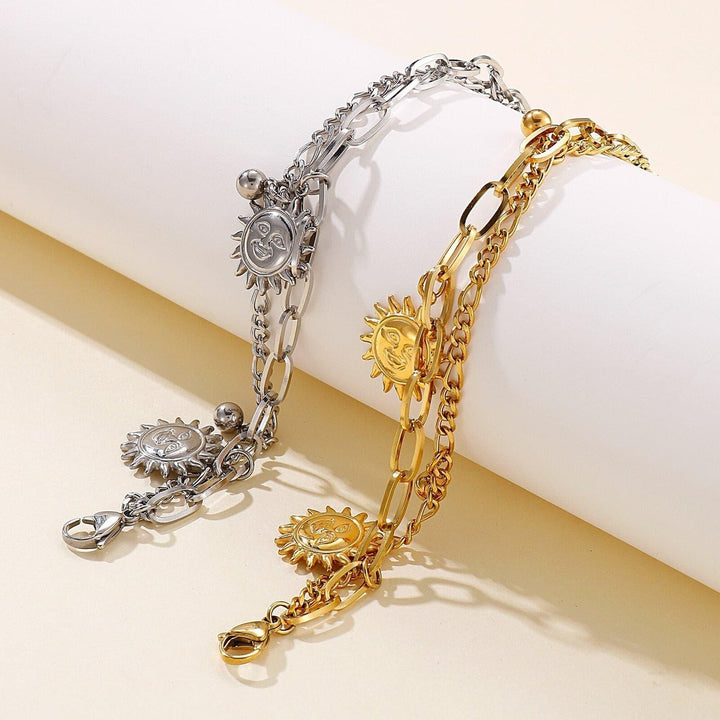 KALEN Bohemia Jewelry Bracelet Woman Greek Mythology Sun Lucky Bracelet Anniversary Gift Fashion Metal Gold Chain Bracelet.