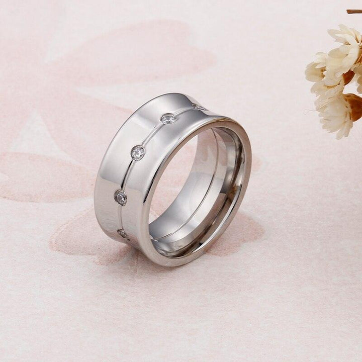 KALEN Bohemia Style Bague Femme Rings For Women Gold &amp; Color Stainless Steel Rhinestone Anillos Mujer Jewelry Wedding Rings.