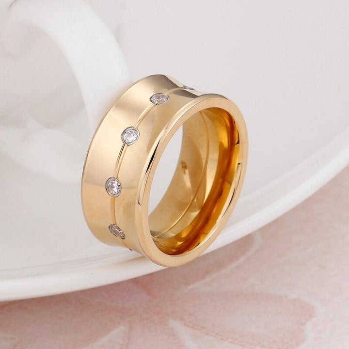 KALEN Bohemia Style Bague Femme Rings For Women Gold &amp; Color Stainless Steel Rhinestone Anillos Mujer Jewelry Wedding Rings.