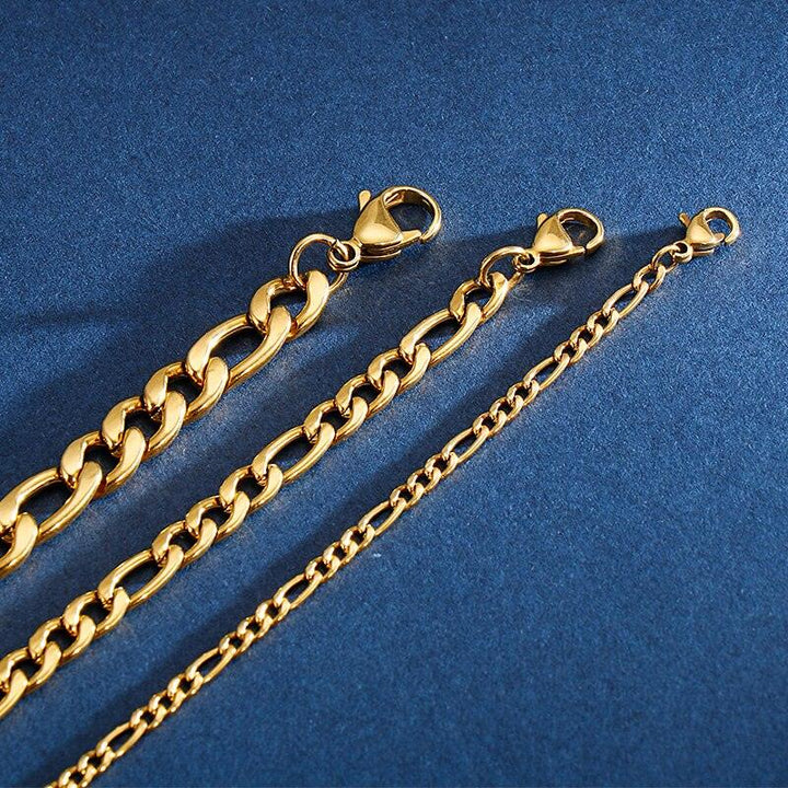 KALEN Bulgaria Gold Color Cuban Chain Bracelet Men Women Stainless Steel 19-24cm Link Chain 7mm Width Chunky Bracelets Jewelry.