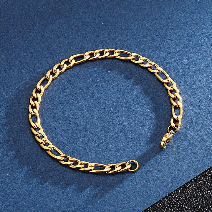 KALEN Bulgaria Gold Color Cuban Chain Bracelet Men Women Stainless Steel 19-24cm Link Chain 7mm Width Chunky Bracelets Jewelry.