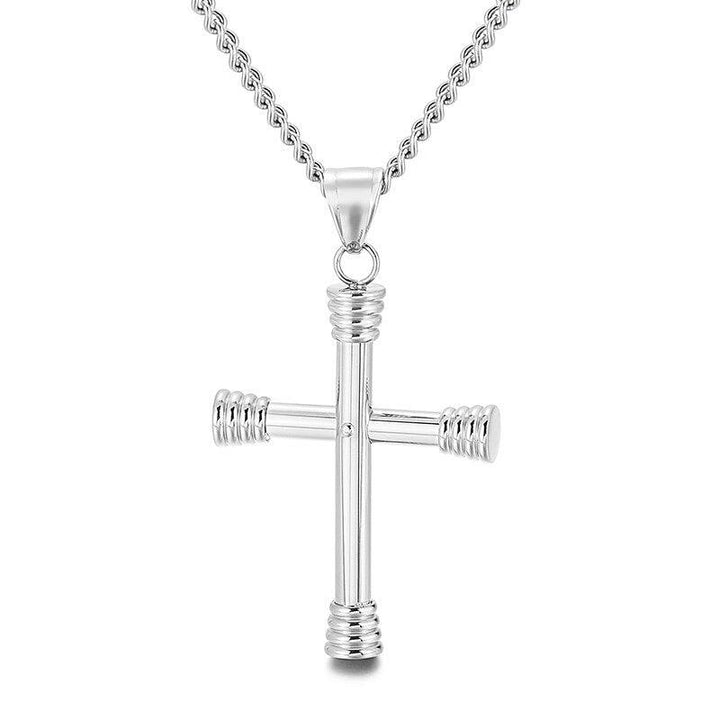 Kalen Color Block Cross Stainless Steel Pendant Hip Hop Male Rock Style Men's Jewelry.