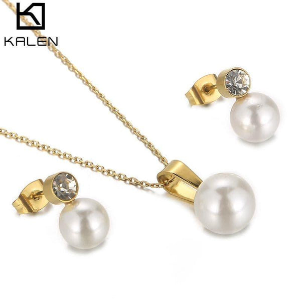 KALEN Elegant Simple Pearl Necklace For Women Vintage Fashion Party Wedding Statement Necklace Collar Jewelry Girls Gift.