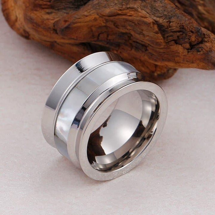 KALEN Fashion Jewelry Bague Stainless Steel Gold &amp; Color Rings For Women Round Smooth Shell Groove Wedding Rings Party Gifts.