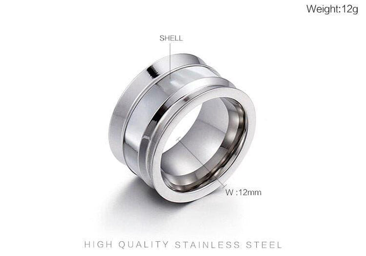 KALEN Fashion Jewelry Bague Stainless Steel Gold &amp; Color Rings For Women Round Smooth Shell Groove Wedding Rings Party Gifts.