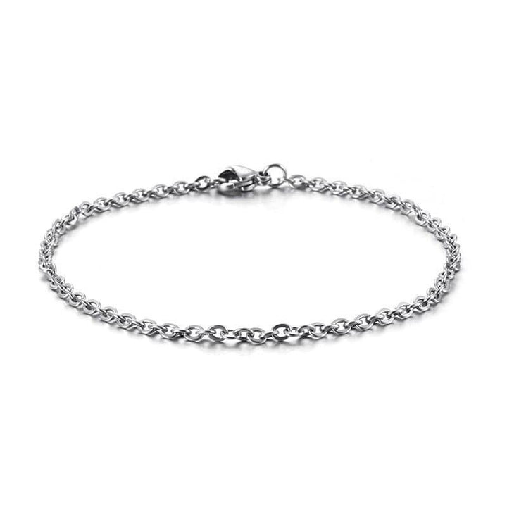 KALEN Fashion Link Chain Bracelet Men Women Stainless Steel Thin Chain 16cm-24cm Hand Wristband Unisex Jewelry.