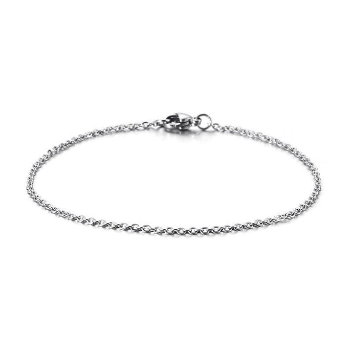 KALEN Fashion Link Chain Bracelet Men Women Stainless Steel Thin Chain 16cm-24cm Hand Wristband Unisex Jewelry.