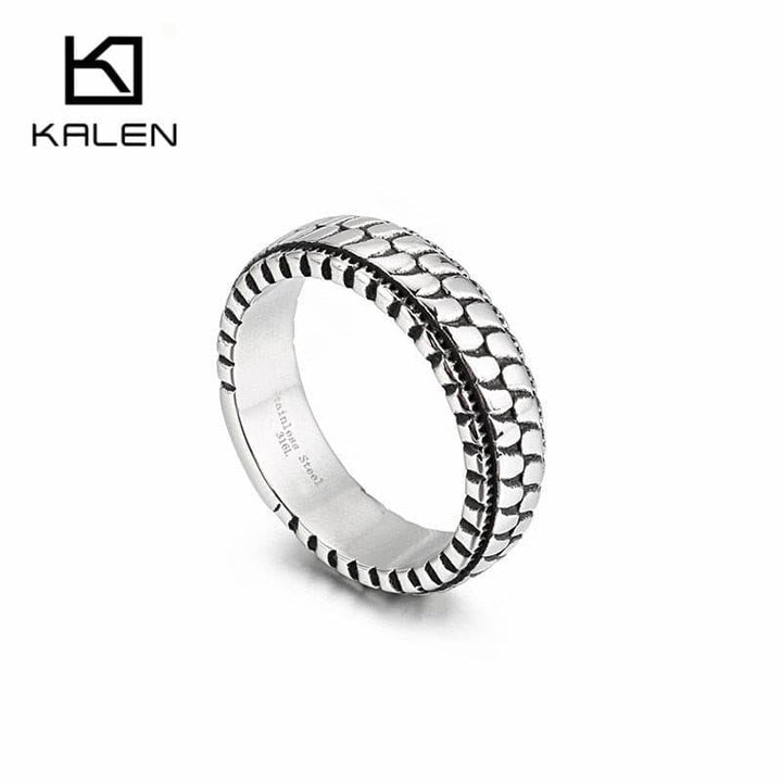 KALEN Fashion Men's Rings Size 7-12 Stainless Steel Geometric Pattern Charm Finger Midi Anillos Cocktail Party Jewelry 2020.