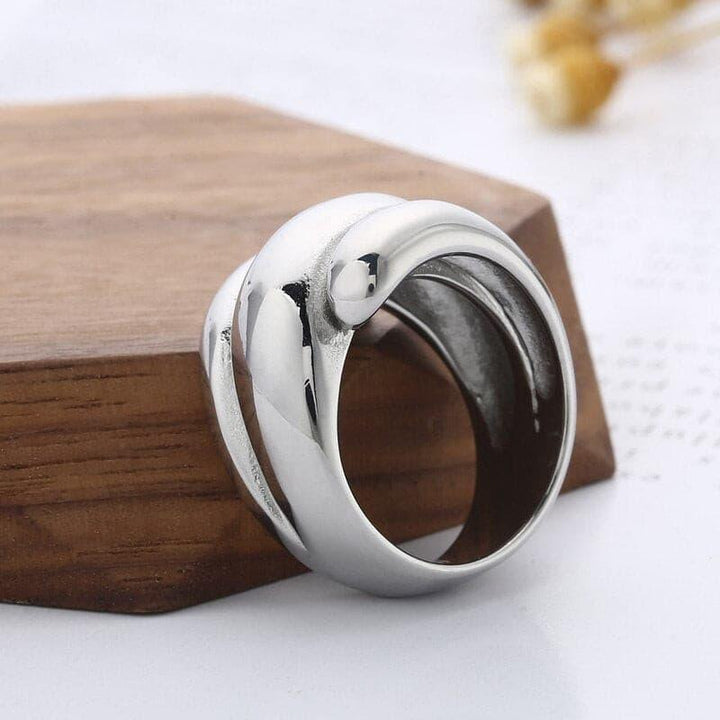 KALEN Fashion New Stainless Steel Thick Geometric Wide Rings For Women Minimalist Chunky Anillos Weddinng Party Jewelry.