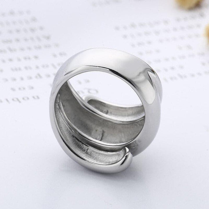 KALEN Fashion New Stainless Steel Thick Geometric Wide Rings For Women Minimalist Chunky Anillos Weddinng Party Jewelry.