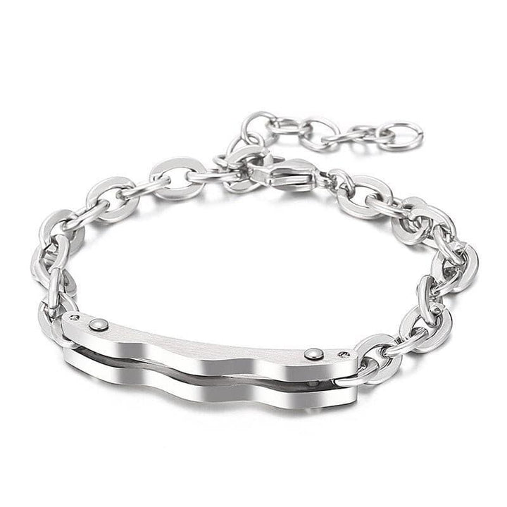 Kalen Fashion Simple Men's Stainless Steel Bracelet Punk Hand Bracelets Chain Link Trend Jewelry 2021.