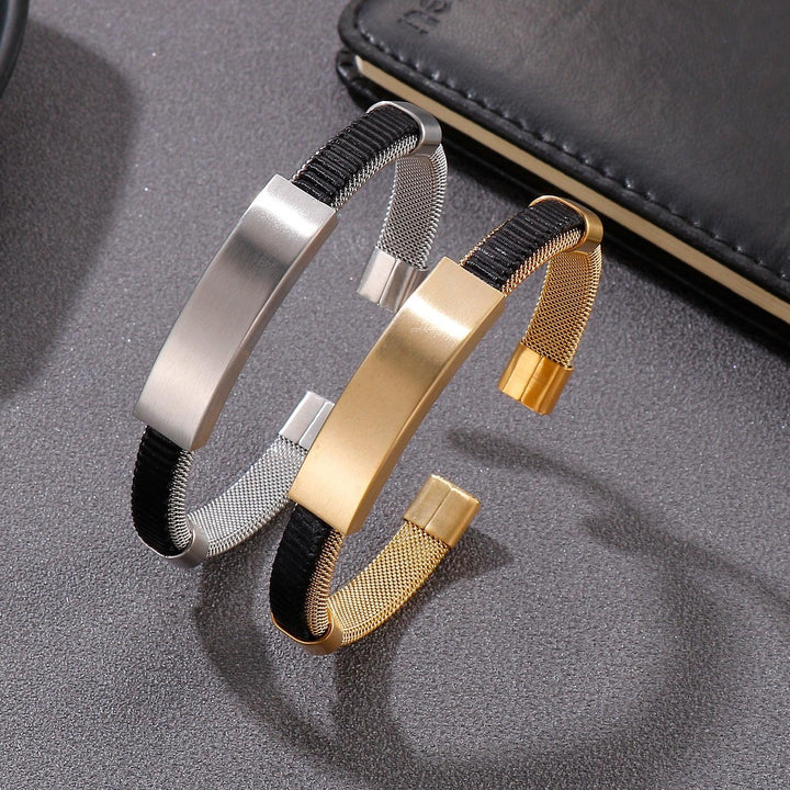 Kalen Fashion Stainless steel Bracelet Jewelry Fashion Accessories Men's Wristband Cuff Bangles.