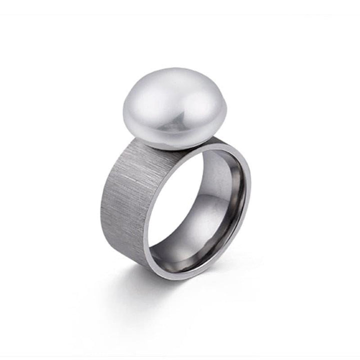 KALEN Fashion Stainless Steel Rings For Women Trendy Jewelry Gold Color Black Romantic Imitation Pearl Charm Finger Rings 2018.