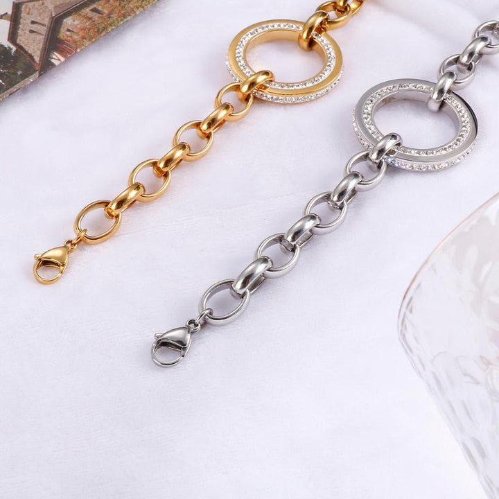 Kalen Fashion Women's Bracelet Ring Accessories Stainless Steel Polished Trend Bracelet Jewelry.