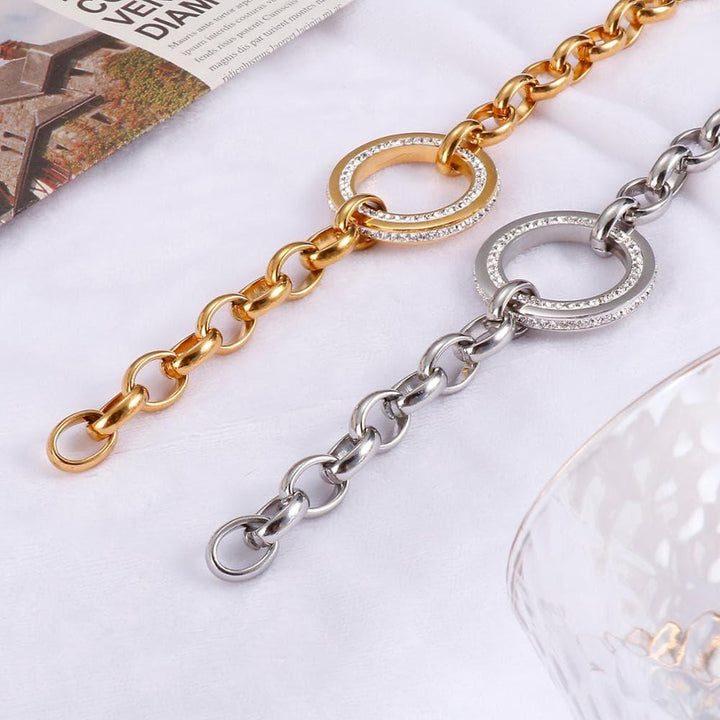 Kalen Fashion Women's Bracelet Ring Accessories Stainless Steel Polished Trend Bracelet Jewelry.
