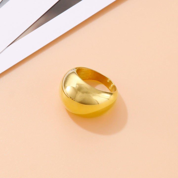 KALEN Girls Trendy Punk Hip-hop Chunky Rings for Women Geometric Circle Stack Gold Color Ring Minimalist Party Wedding Jewelry.