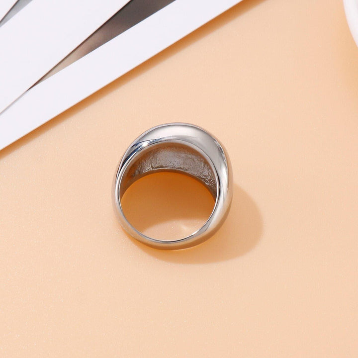 KALEN Girls Trendy Punk Hip-hop Chunky Rings for Women Geometric Circle Stack Gold Color Ring Minimalist Party Wedding Jewelry.