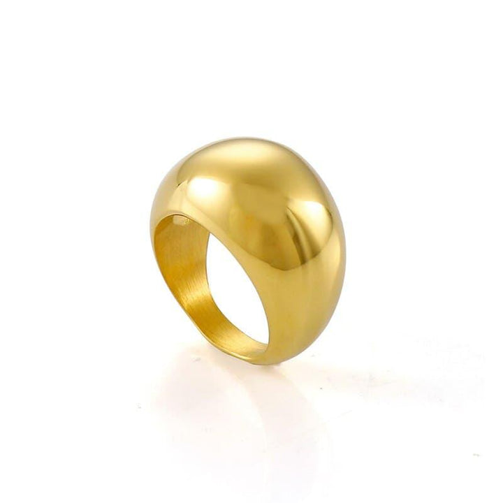 KALEN Girls Trendy Punk Hip-hop Chunky Rings for Women Geometric Circle Stack Gold Color Ring Minimalist Party Wedding Jewelry.