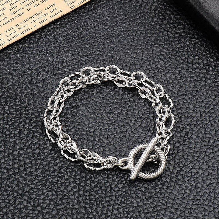 Kalen golden Punk Style ID Cable Chain High Quality Stainless Steel Fashion Trend Men's Bracelet.