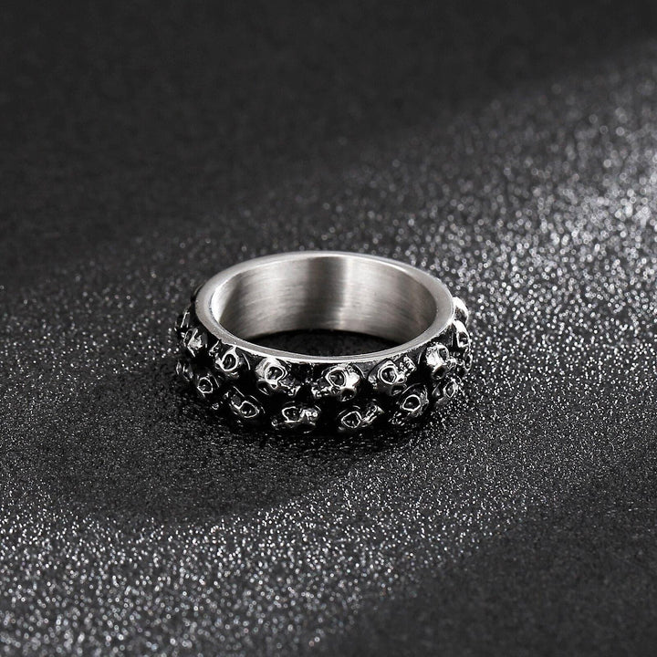 Kalen Gothic Skull Ring Retro 4 Colors Available Men's Party Ring Jewelry Gift Size8-12.