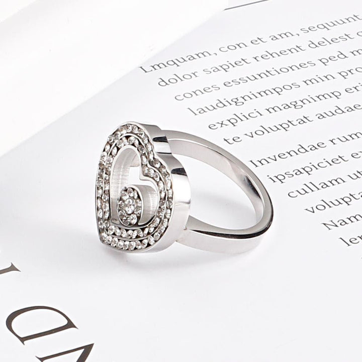 KALEN Heart-shaped Pave Setting Metal Charming Design Special New Product Stainless Steel  Jewelry Gift For Female.