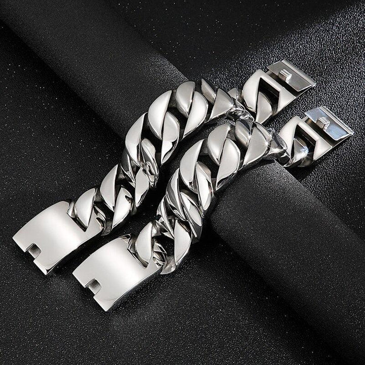 KALEN High Quality 316 Stainless Steel 30mm Cuban Bracelet Bangle Men's Heavy Chunky Link Chain Bracelet Fashion Jewelry Gifts.