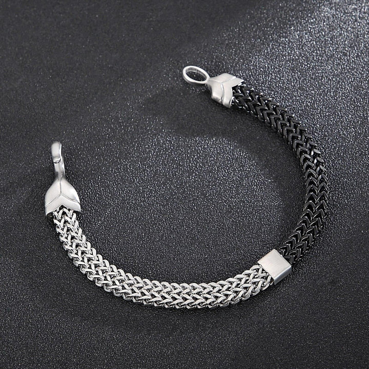 Kalen High Quality Stainless Steel Braided Bracelet Men's Hip Hhop Party Rrock Simple Hook Bangle  jewelry.