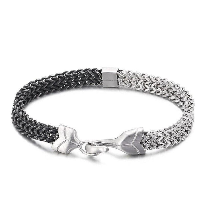 Kalen High Quality Stainless Steel Braided Bracelet Men's Hip Hhop Party Rrock Simple Hook Bangle  jewelry.