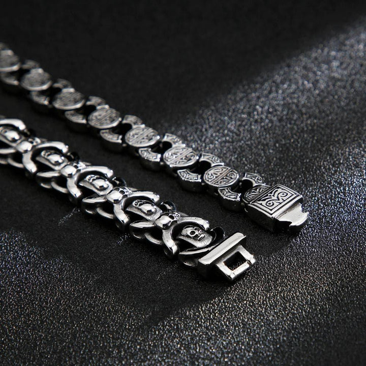 Kalen High Quality Stainless Steel Element Punk Style Men's Bracelet Round Accessories Combination Jewelry.