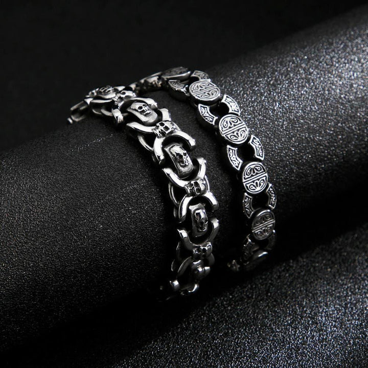 Kalen High Quality Stainless Steel Element Punk Style Men's Bracelet Round Accessories Combination Jewelry.