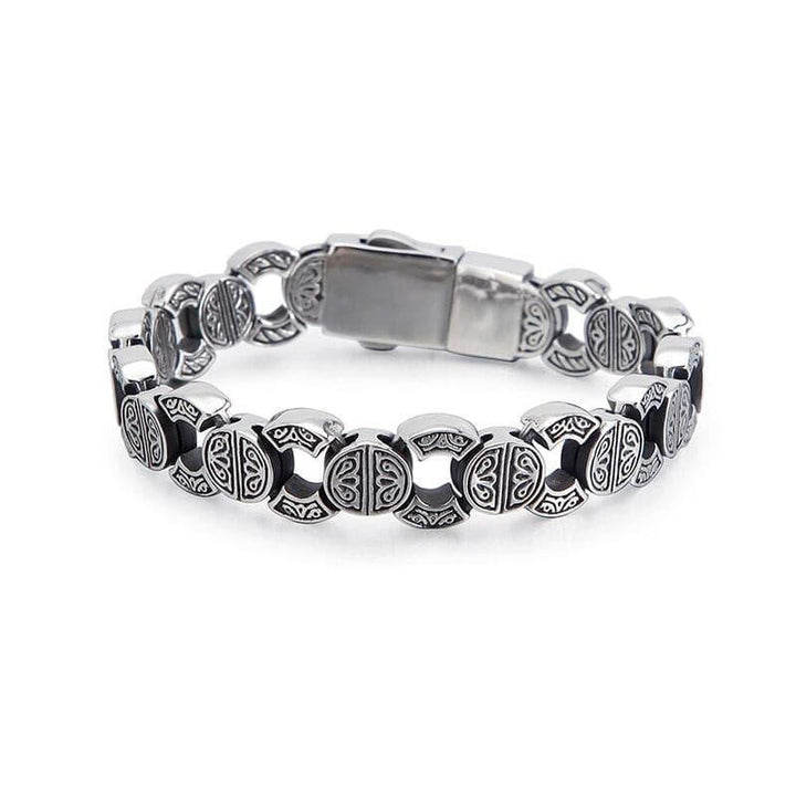 Kalen High Quality Stainless Steel Element Punk Style Men's Bracelet Round Accessories Combination Jewelry.