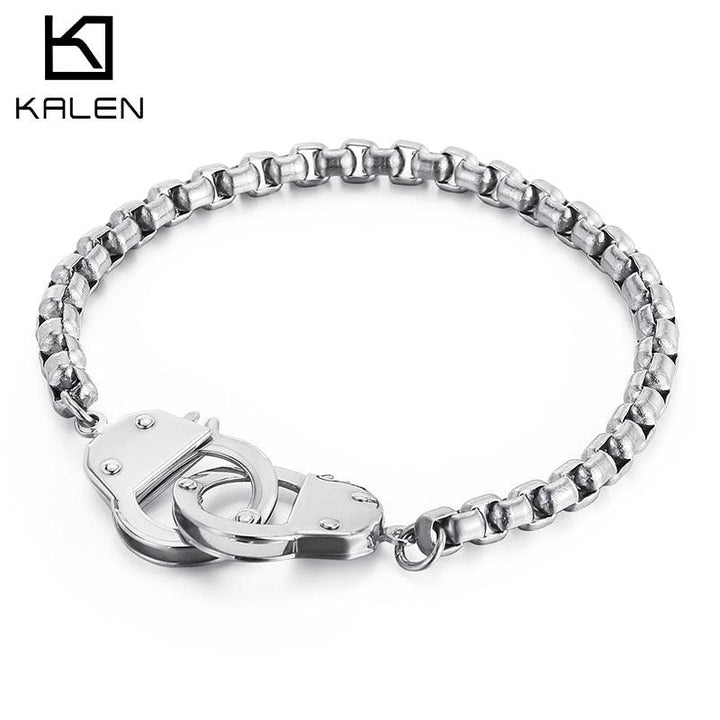 Kalen High Quality Stainless Steel Popcorn Chain Lock Accessories Men's Women's Fashion Simple Bracelet Jewelry.