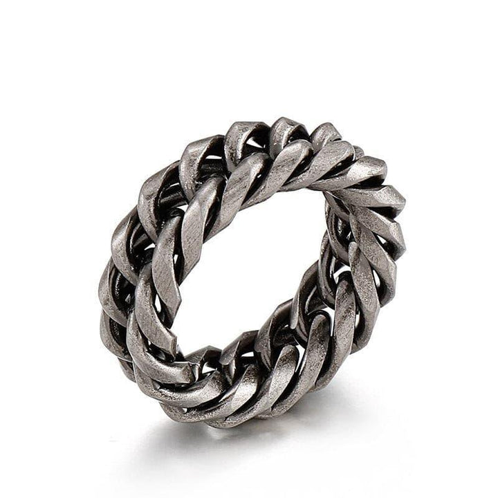 Kalen Hip Hop Color Cuban Chain Ring 9mm Trendy Men's Ring Fashion Jewelry Gift Wholesale.